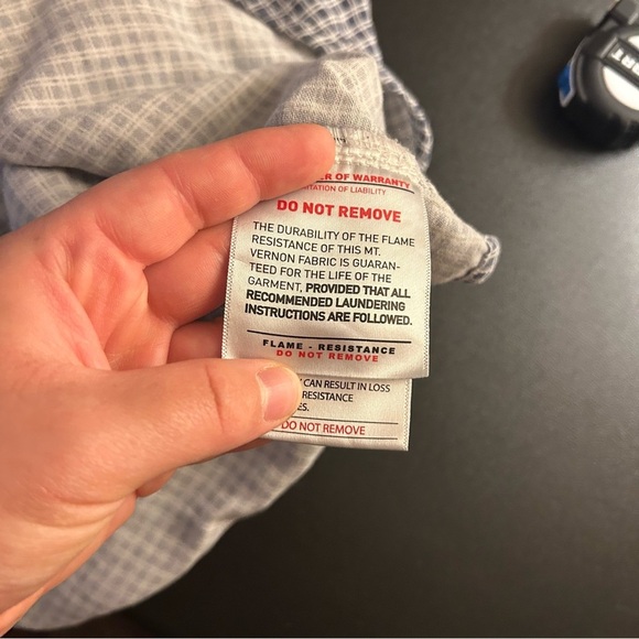 Ariat Flame Resistant Basic Work Shirt Button Up Size XXL Blue Plaid Everyday - Picture 7 of 16